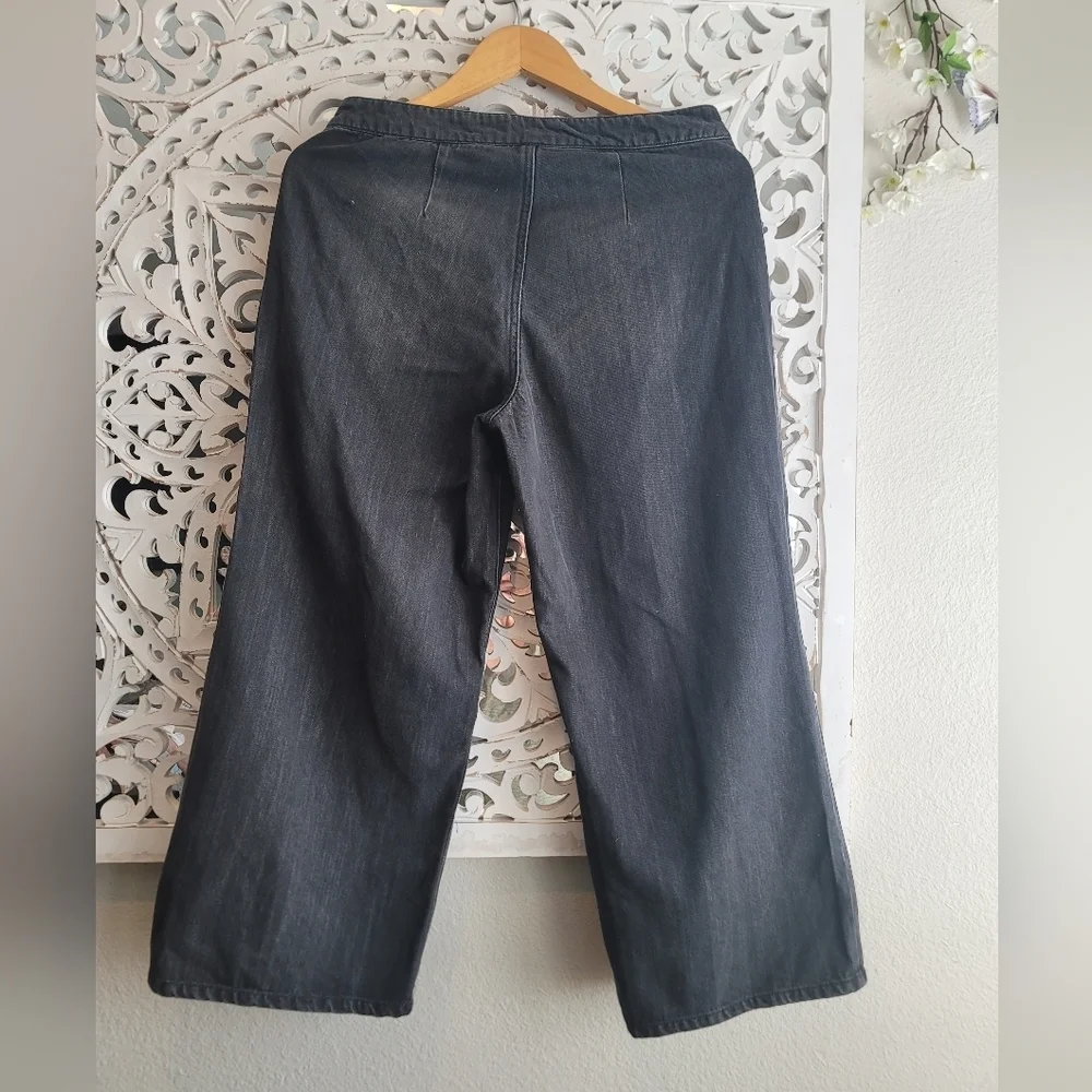Oat New York Belted Mid Rise Wide Leg Crop Jeans NWT Size 29 - Picture 4 of 10